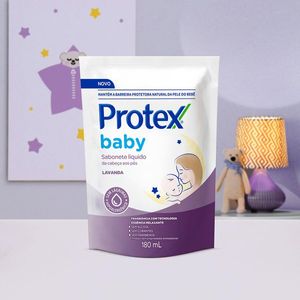 Sabonete Líquido Para bebês Protex Baby Lavanda 180ml Refil