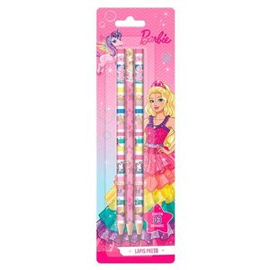 Lápis Tris Preto Barbie 3 Unidades