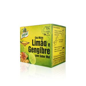 Chá Barão Limão e Gengibre Sabor Mel 10 Unidades