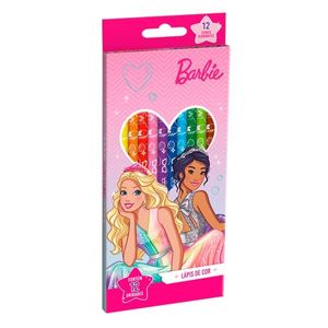 Lápis de Cor Tris Barbie Sextavado 12 Cores