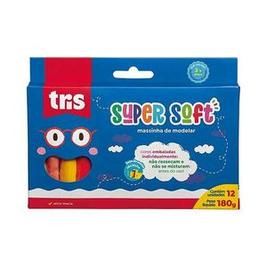 Massa de Modelar Tris Supersoft 12 Cores