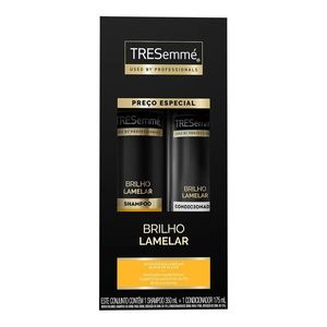 Kit Tresemmé Shampoo 350ml + Condicionador 175ml Brilho Lamelar