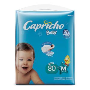 Fralda Capricho Baby Mega M 80 Unidades