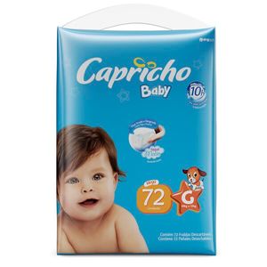 Fralda Capricho Baby Mega G 72 Unidades