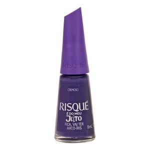 Esmalte Risqué Fica Vai Ter Arco-Íris Roxo