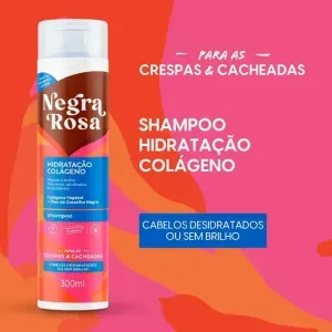 Shampoo Negra Rosa 300ml Hidratação Colágeno