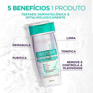 Água Micelar LOréal Efeito Matte 200ml