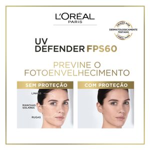 Protetor LOréal Facial UV Defender FPS60 Hidratação 40g