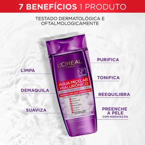 Loreal Hialuronico Água Micelar 200ml
