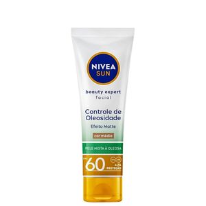 Protetor Solar Facial Nivea Sun Beauty Expert Controle de Oleosidade FPS60 Cor Média 50g