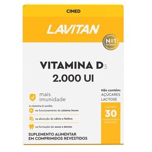 Lavitan Vitamina D3 Cimed 2000UI 30 Comprimidos