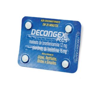 Decongex Plus 4 Comprimidos Revestidos Avulso Aché