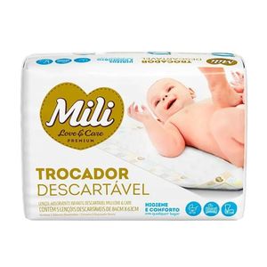 Lenços Absorvente Infantil Descartáveis Mili Love e Care Premium 5 Unidades