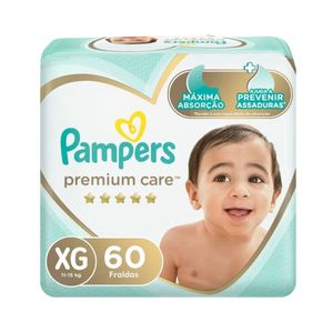 Fralda Pampers Premium Care XG 60 Unidades