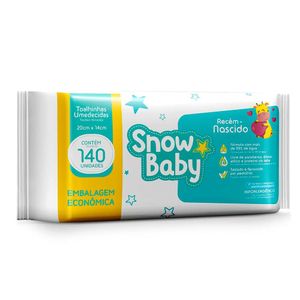 Toalhas Umedecidas Snow Baby Recém Nascido 140 Unidades