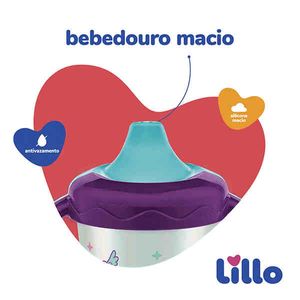 Caneca Lillo Antivazamento Aprendizado Magia Lilás 207ml