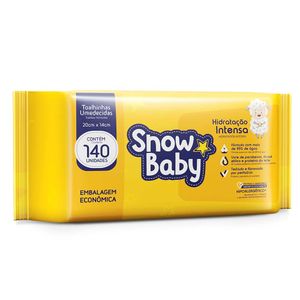 Tolhas Umedecidas Snow Baby Hidratação Intensa 140 Unidades