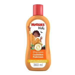 Shampoo Infantil Huggies Kids Cachinhos Poderosos hipoalergênico 360ml