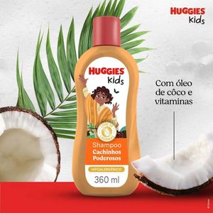 Shampoo Infantil Huggies Kids Cachinhos Poderosos hipoalergênico 360ml