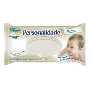 Toalhas Umedecidas Personalidade Aloe Vera 50 Unidades