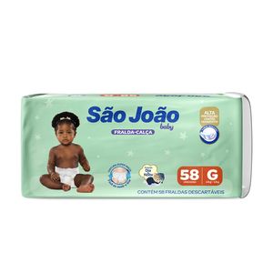 Fralda São João Baby Pants G 58 Unidades