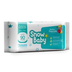 Toalhas Umedecidas Snow Baby Recém Nascido 90 Unidades