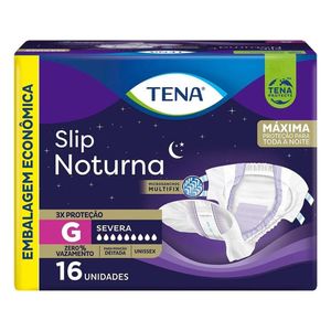 Fralda Geriátrica Tena Slip Noturna G 16 Unidades