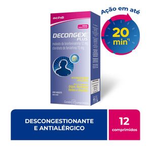 Decongex Plus 12mg/15mg 12 Comprimidos Aché