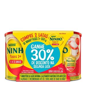 Leite Ninho 1+ Fases 800g 30% de Desconto na 2ª Unidade