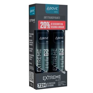 Desodorante Above Aerossol 200ml 2 Unidades Extreme Black 20%