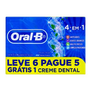 Creme Dental Oral-B 4x1 Leve 6 Pague 5 70g