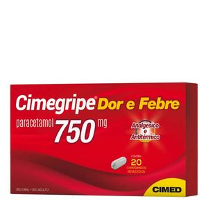 Cimegripe Dor e Febre 750mg 20 Comprimidos