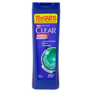 Shampoo Clear Anticaspa Limpeza Diária 2 em 1 400ml