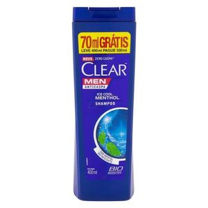 Shampoo Anticaspa Clear Men Icel Cool Menthol 400ml