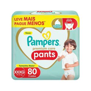 Fralda Pampers Pants Premium Care XXXG 80 Unidades