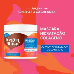 Máscara Capilar Negra Rosa 500g Colágeno