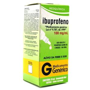 Xarope Ibuprofeno Genérico Infantil Medquímica 100mg/5ml 20ml