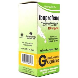 Xarope Ibuprofeno Genérico Infantil Medquímica 100mg/5ml 20ml