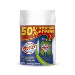 Repelente Repelex 100ml Loção com 50% de desconto na 2ª unidade