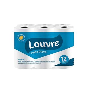 Papel Higiênico Louvre Folha Dupla 20m 12 Unidades