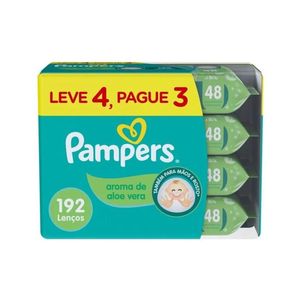 Toalhas Umedecidas Pampers Leve 4 Pague 3 Aloe Vera