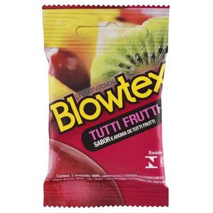 Preservativo Blowtex Tutti-Frutti Lubrificado 3 Unidades