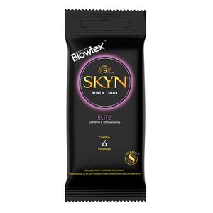 Preservativo Blowtex Skyn Lubrificado Elite Ultrafina e Ultrasensitive 6 Unidades