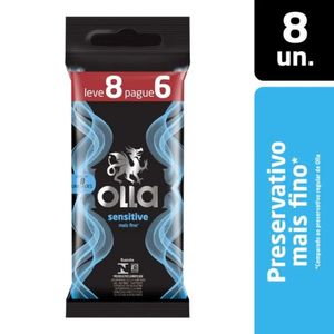 Preservativo Olla Sensitive Lubrificado 8 Unidades