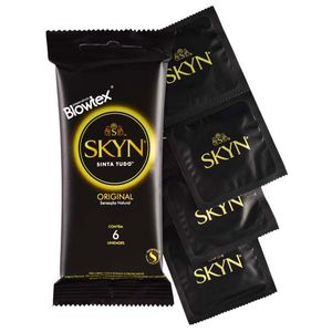 Preservativo Blowtex Skyn Original Sensação Natural Lubrificado 6 Unidades