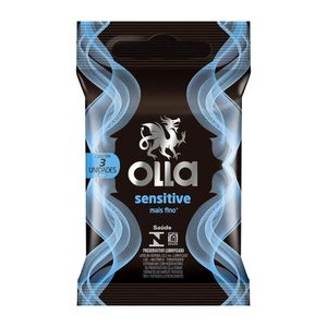 Preservativo Olla Sensitive Lubrificado 3 Unidades