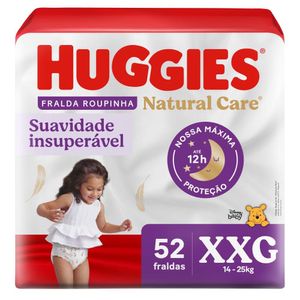 Fralda Huggies Roupinha Natural Care XXG 52 Unidades