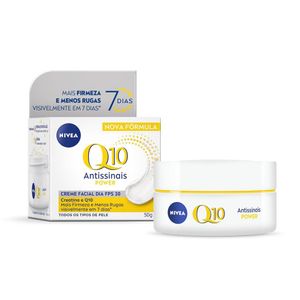 Creme Facial Nivea Antissinais Dia Q10 Plus Pele Normal a Seca FPS30 50ml