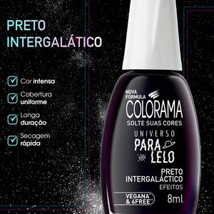 Esmalte Colorama Universo Paralelo Cor Preto Intergaláctico 8ml