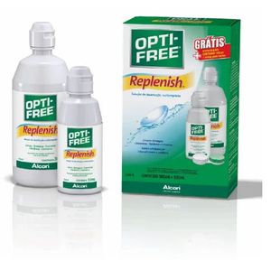 Opti-Free Replenish 300Ml + 120Ml Com Estojo Para Lentes